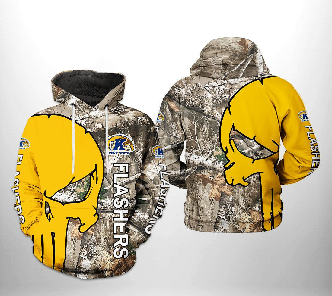 Kent State Golden Flashers NCAA Camo Veteran Hunting 3D All Over Print Hoodie & Zip Hoodie