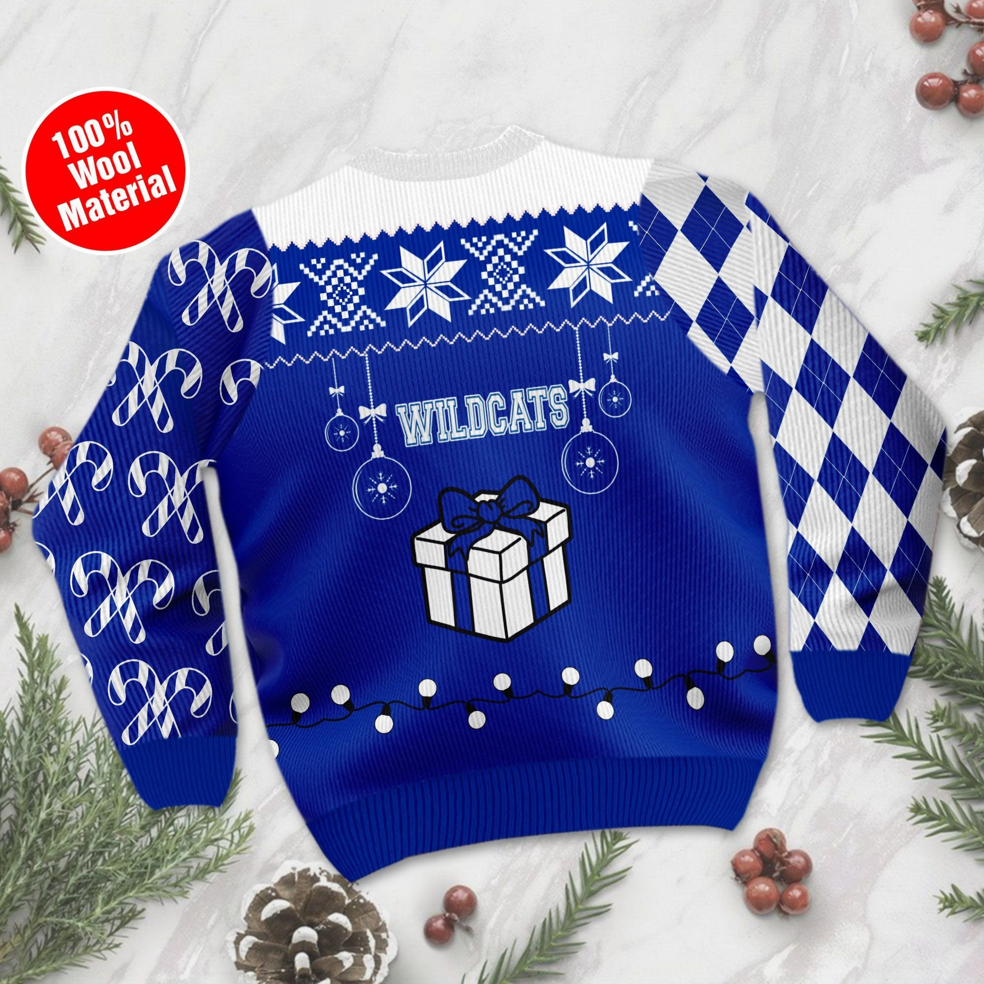 Kentucky Wildcats Funny Ugly Christmas Sweater - Image 3