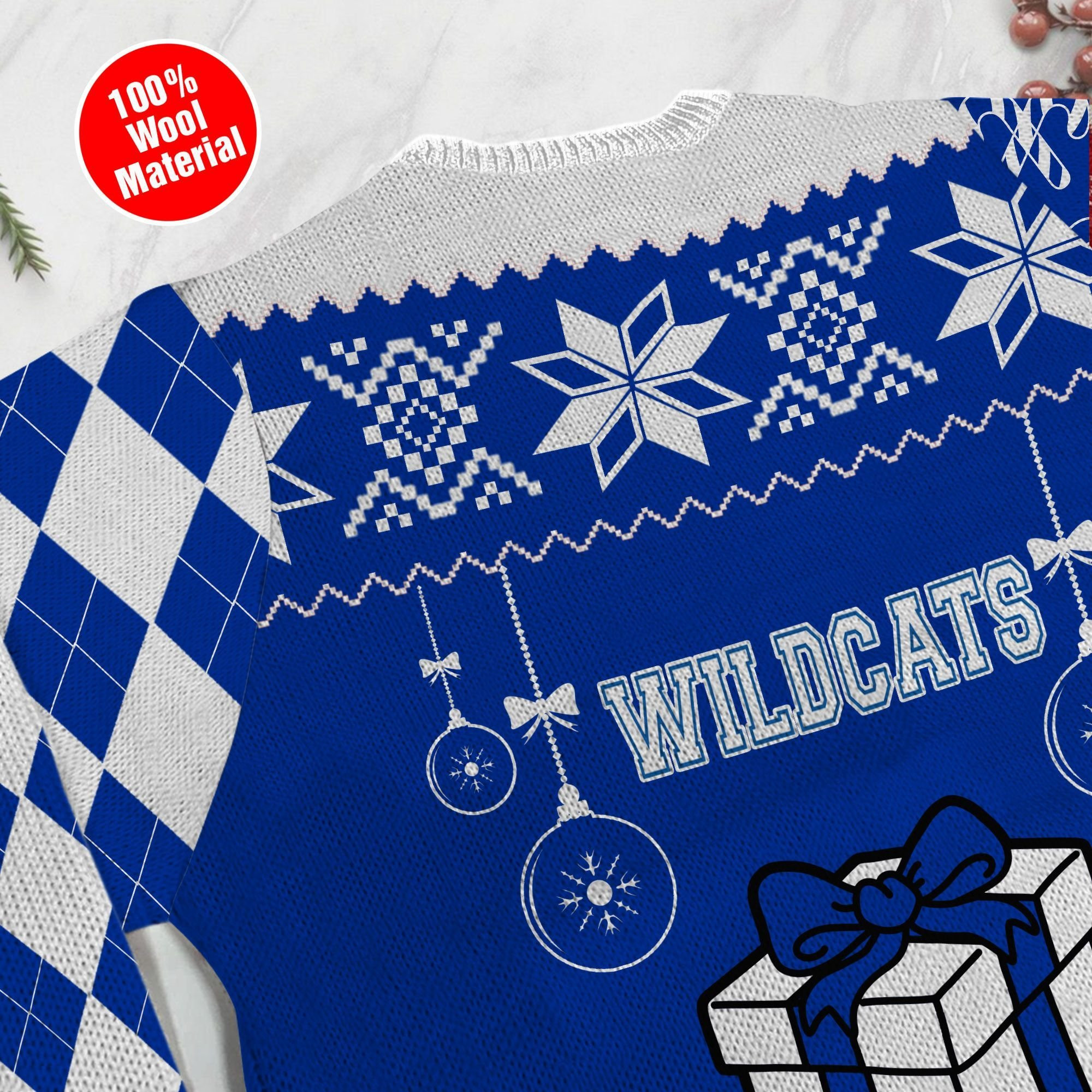 Kentucky Wildcats Funny Ugly Christmas Sweater - Image 5