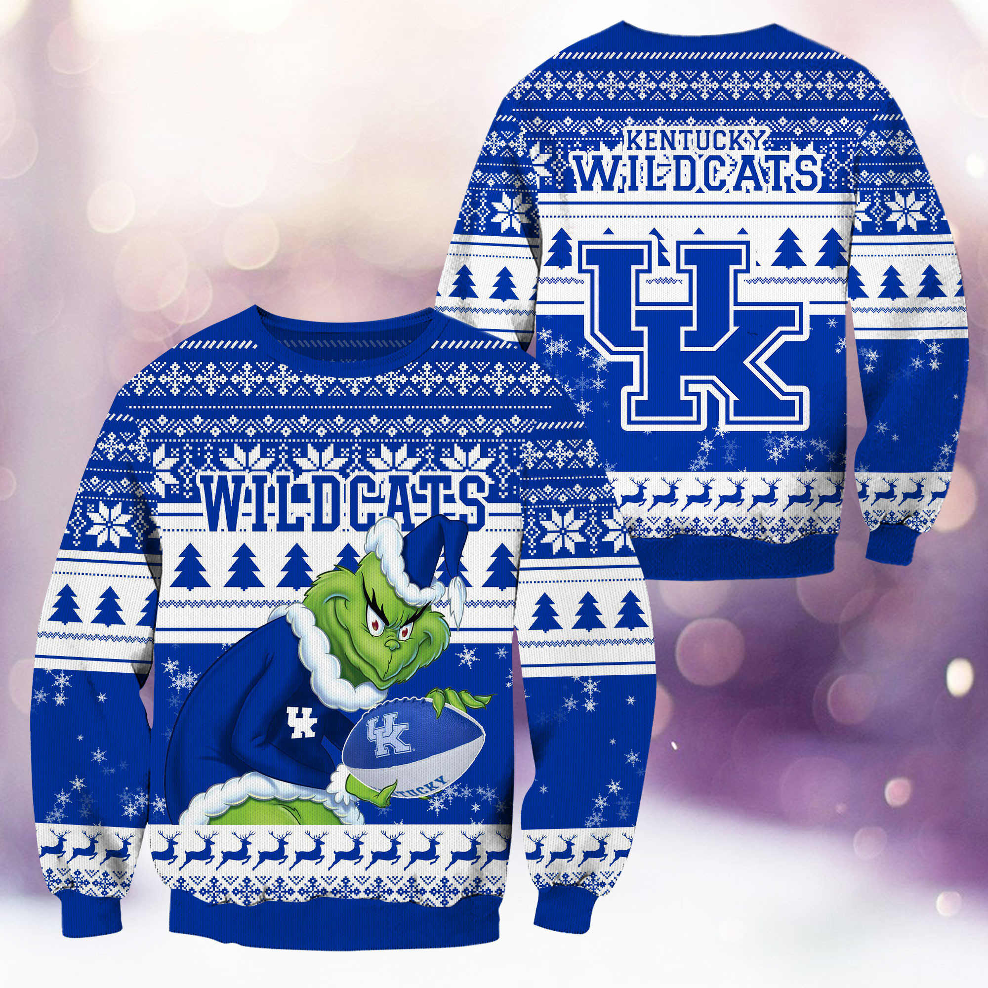 Kentucky Wildcats Grinch Ugly Christmas Sweater,