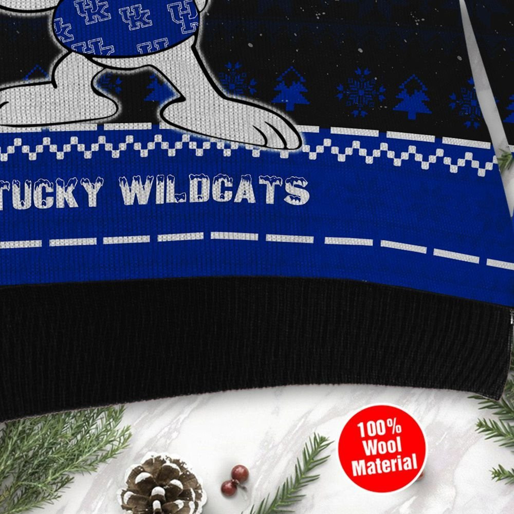 Kentucky Wildcats Snoopy Dabbing Holiday Party Ugly Christmas Sweater, Perfect Holiday Gift - Image 4