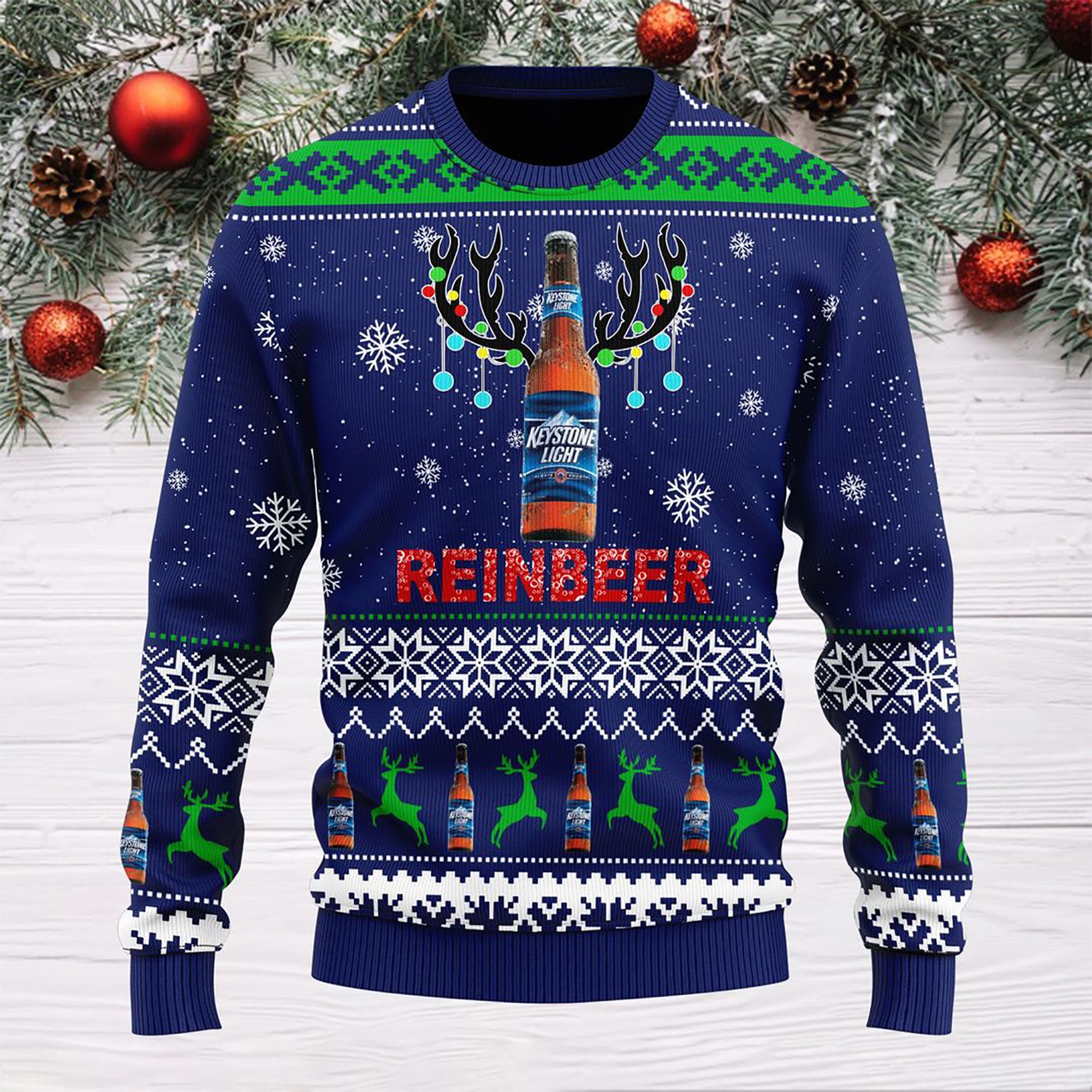 Keystone Light Reinbeer Ugly Christmas Sweater