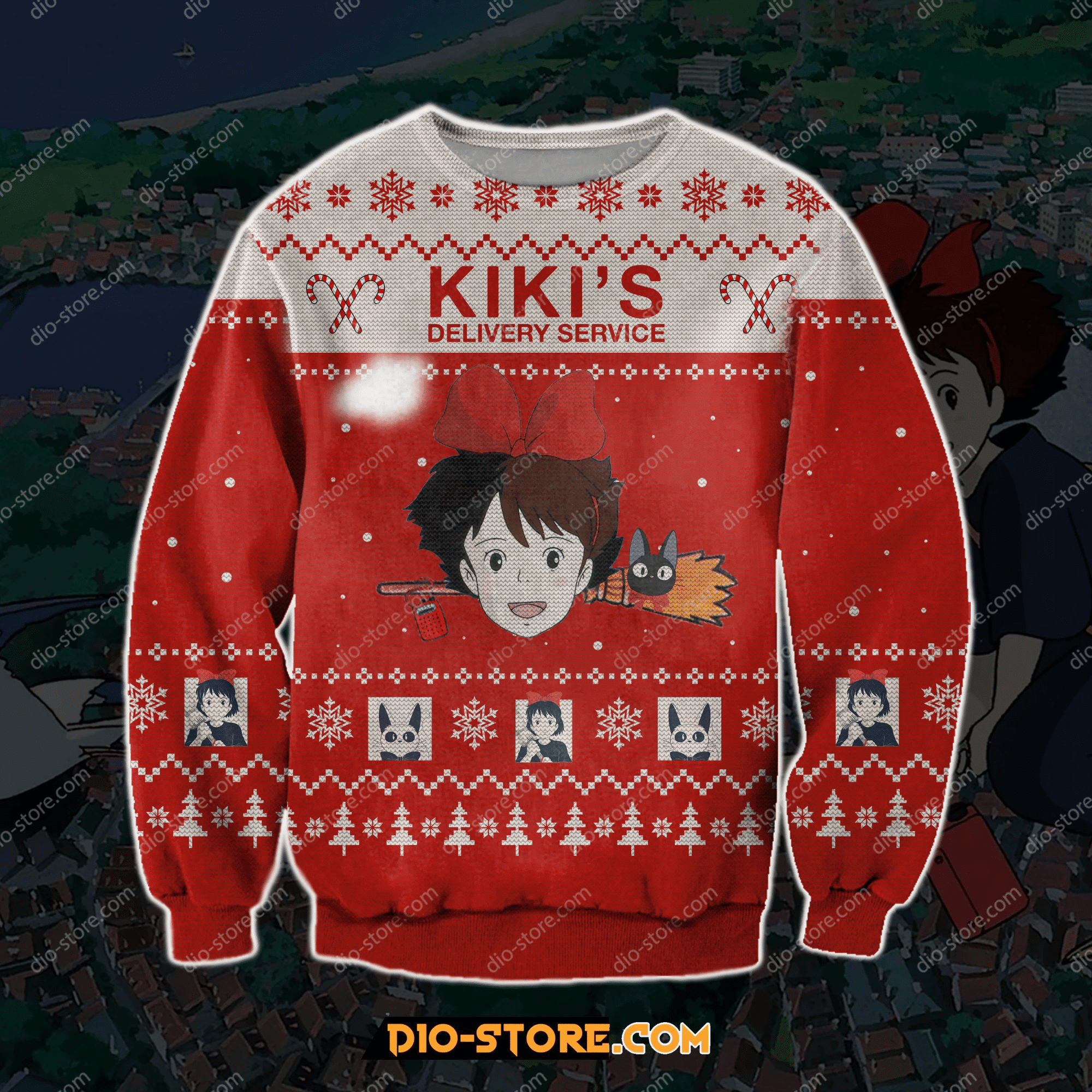 Kikis Delivery Service Ugly Christmas Sweater,