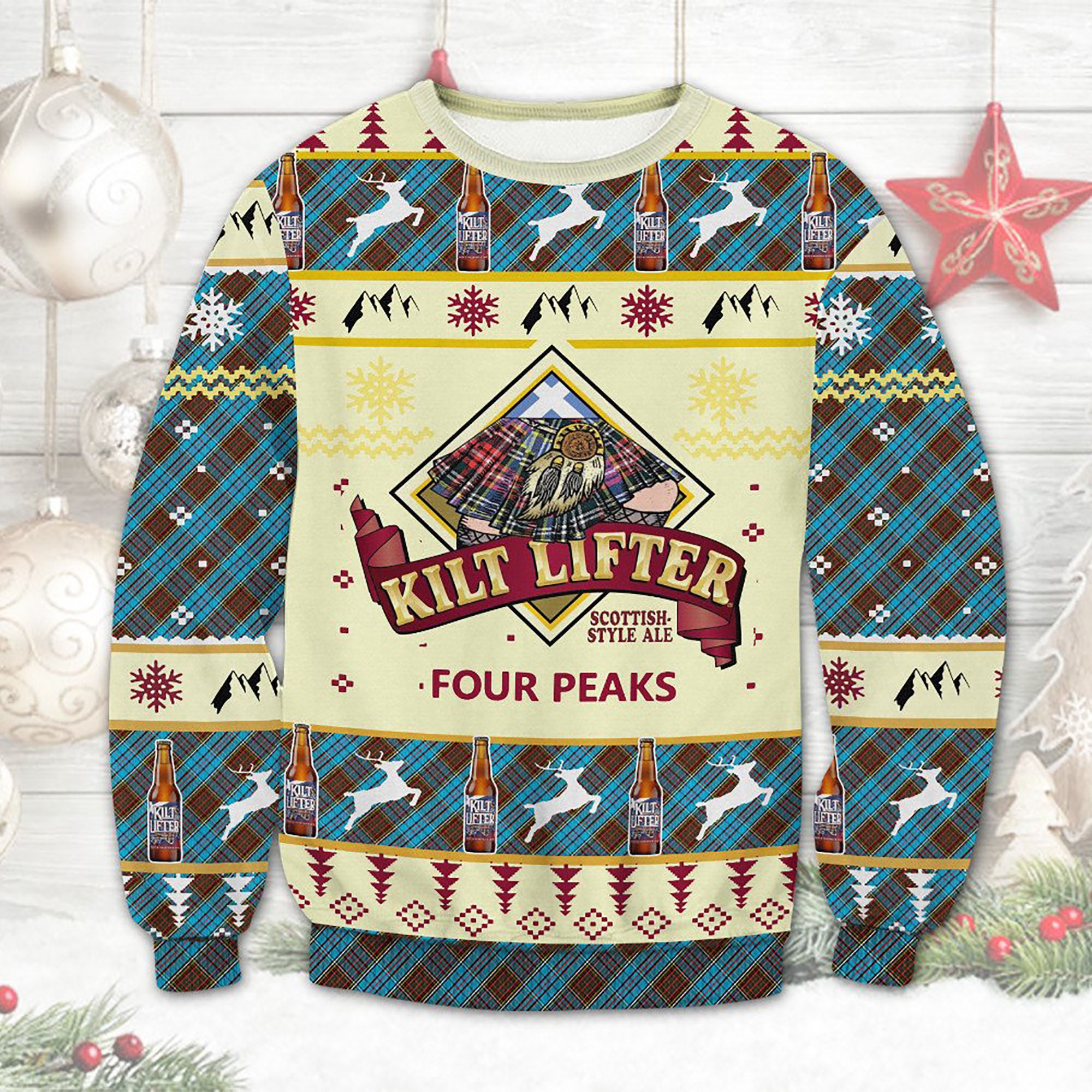 Kilt Lifter Four Peaks Christmas Ugly Christmas Sweater
