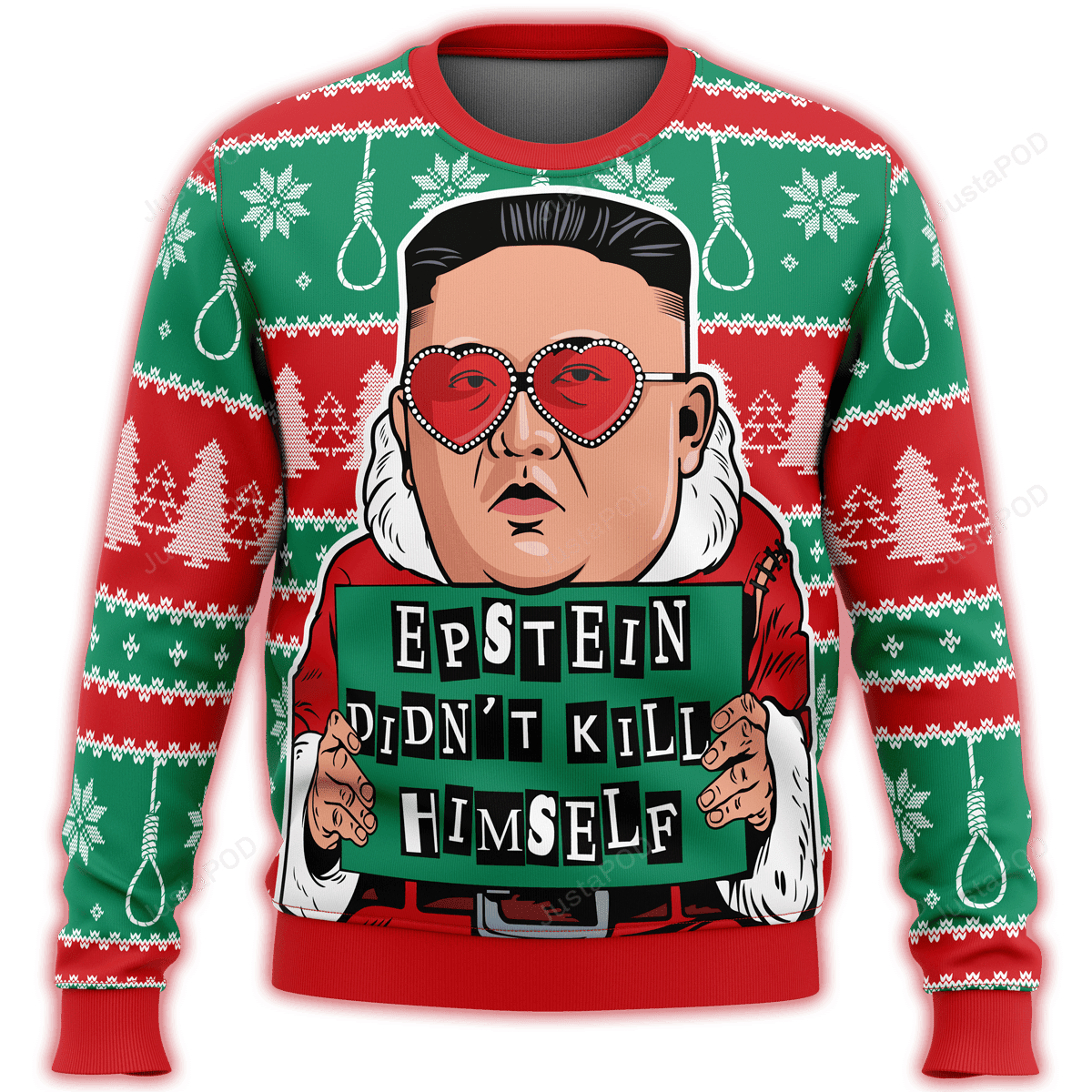 Kim Jong Un Epstein Didnt Kill Himself Premium Ugly Christmas Sweater, Perfect Holiday Gift