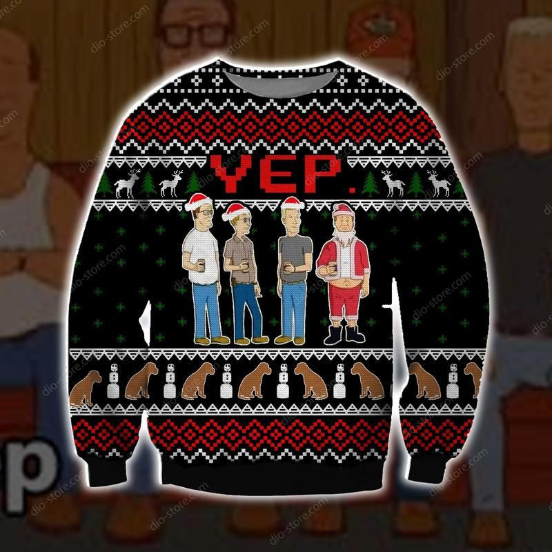 King Of The Hill 3D All Over Print Ugly Christmas Sweater,