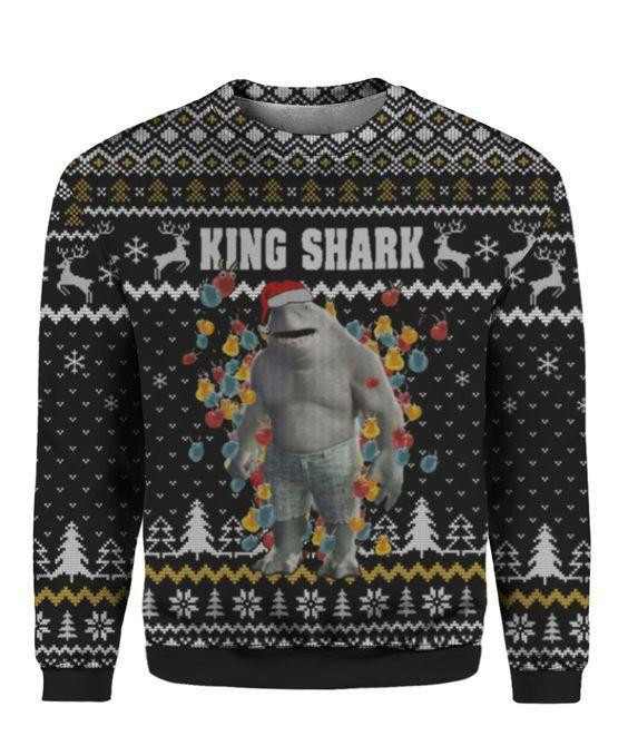 King Shark Ugly Christmas Sweater, Perfect Holiday Gift