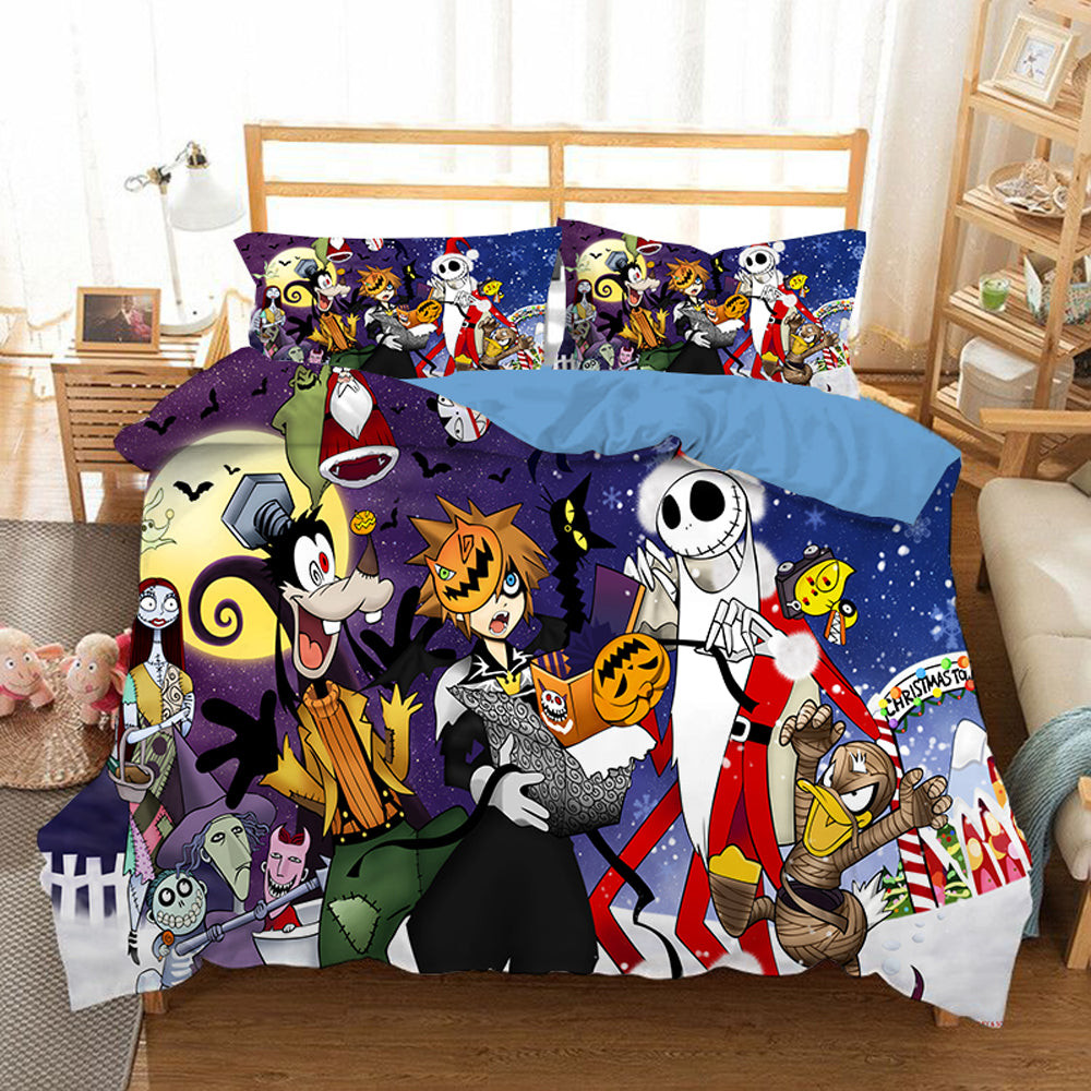 Kingdom Hearts Duvet Cover Quilt Cover Pillowcase Bedding Set Bed Linen Home Bedroom Decor