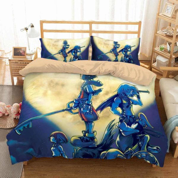 Kingdom Hearts Duvet Cover Quilt Cover Pillowcase Bedding Set Bed Linen Home Bedroom Decor