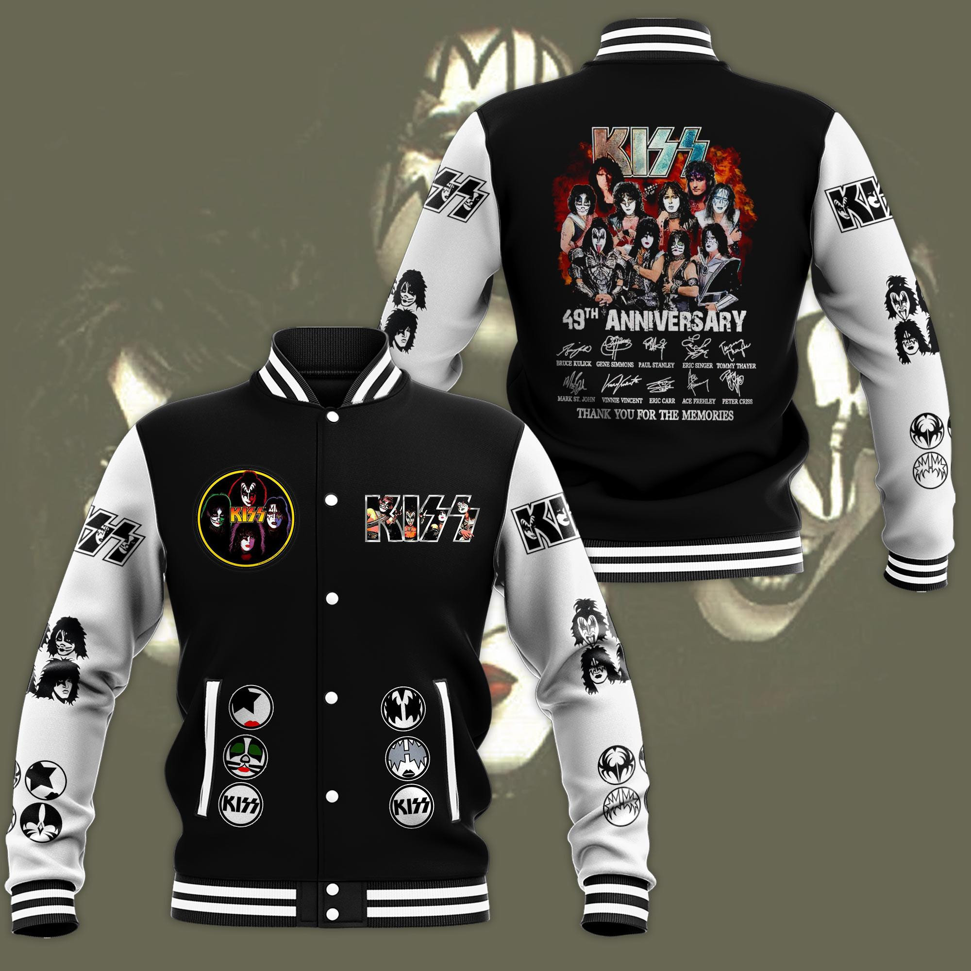 Kiss Band Fashion Baseball Jacket for Men & Women | Music Band Fan Gift