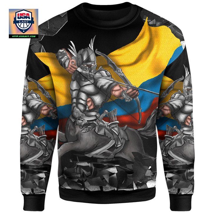 Knight Of Colombia Sweater Knitted Long-Sleeved Sweater 