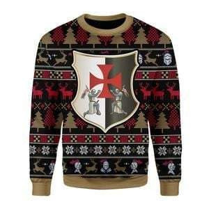 Knight Templar Ugly Christmas Sweater, Perfect Holiday Gift