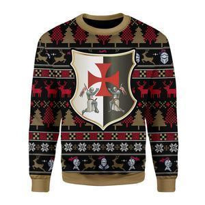 Knight Templar Ugly Christmas Sweater, Perfect Holiday Gift