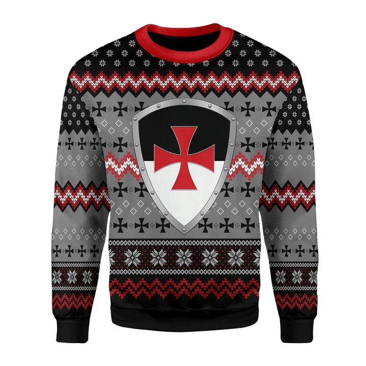 Knight Templar Ugly Christmas Sweater, Perfect Holiday Gift