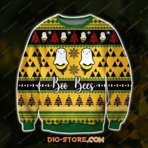 Knitting Pattern Boo Bees Ugly Christmas Sweater, Perfect Holiday Gift