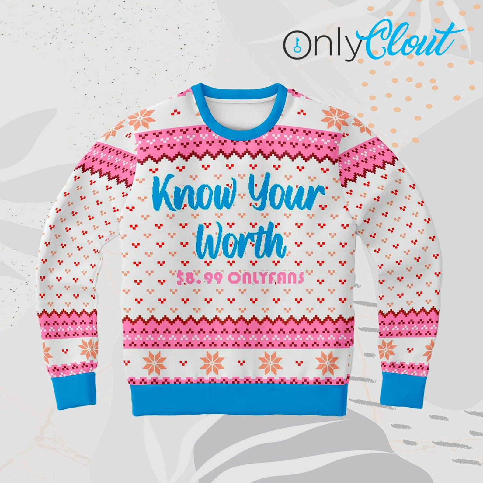 Know Your Worth Funny Ugly Christmas Sweater,