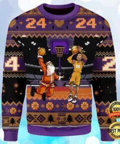 Kobe Bryant And Santa Claus Ugly Christmas Sweater,