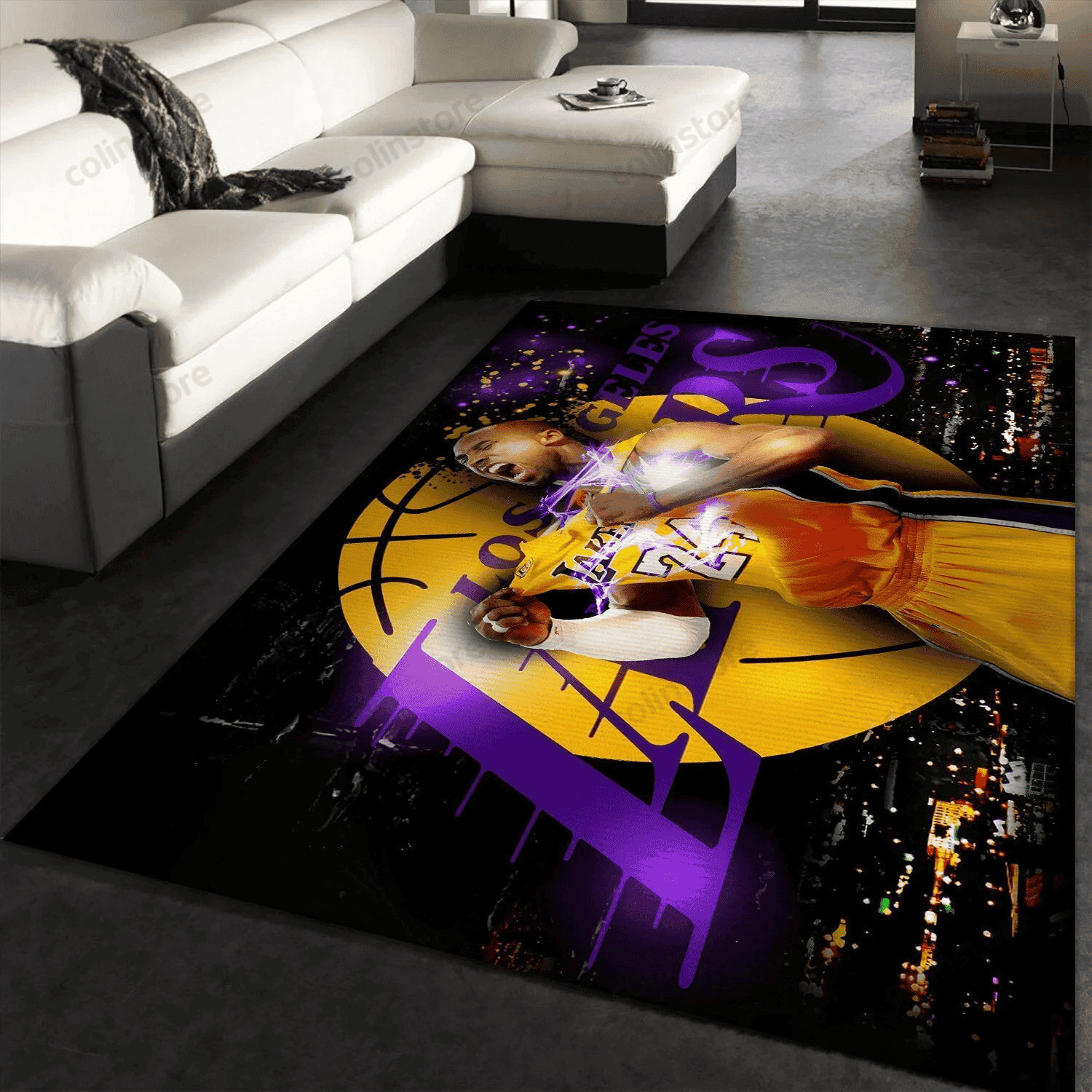 Kobe Bryant Legends Los Angeles Lakers Basketball Rectangle Area Rug – Full Print Carpet For Living Room & Bedroom Home Decor