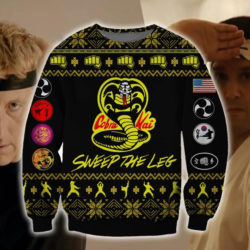 Kobra Kai Sweep The Leg Ugly Christmas Sweater,