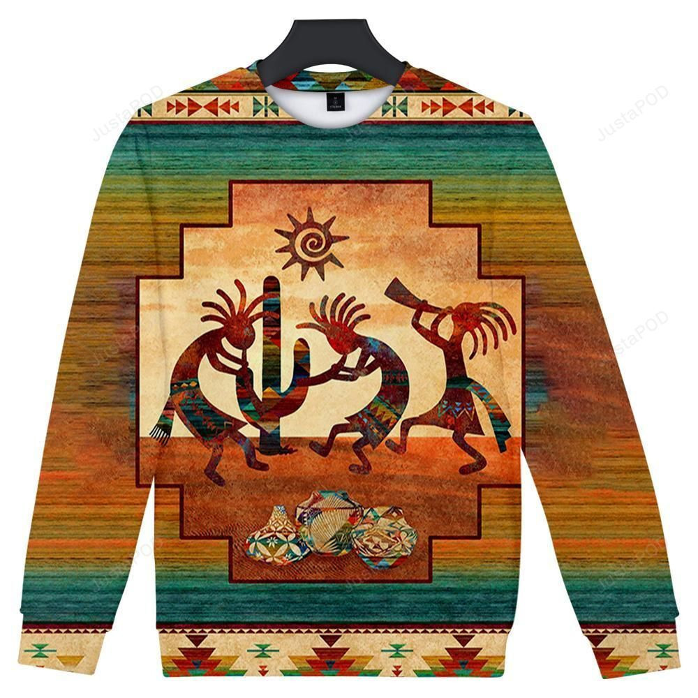 Kokopelli Myth Native American Ugly Christmas Sweater, Perfect Holiday Gift