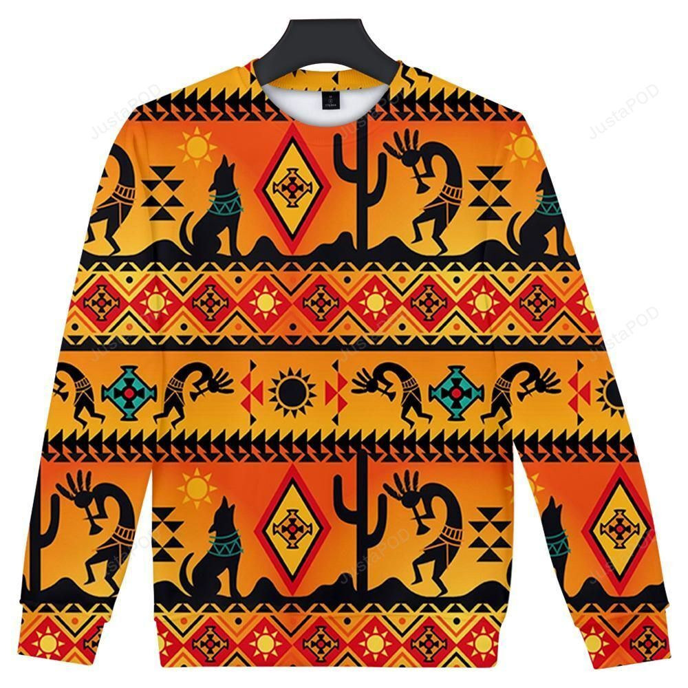 Kokopelli Myth Yellow Native American Ugly Christmas Sweater