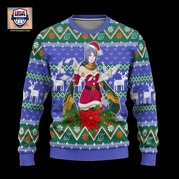 Konan Akatsuki Ugly Christmas Sweater Custom Naruto Anime Xmas Gift