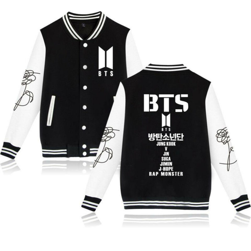 Kpop BTS Concert Leisure Baseball Jacket for Men & Women | Music Fan Gift