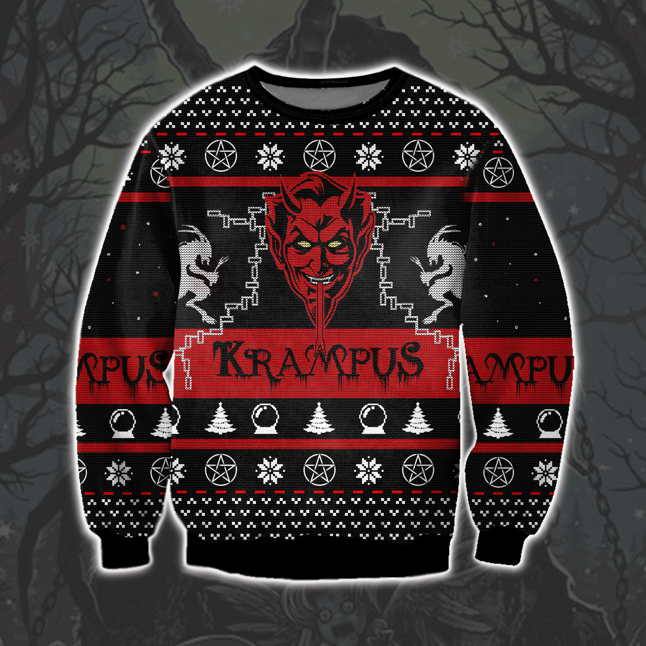 Krampus Horror Movie 3D Print Ugly Christmas Sweater