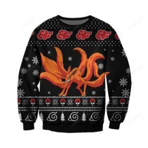 Kurama Naruto Ugly Christmas Sweater, Perfect Holiday Gift