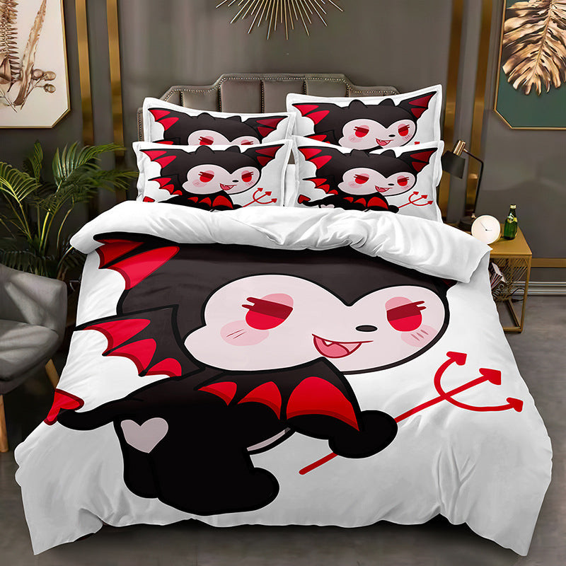 Kuromi Duvet Cover Quilt Cover Pillowcase Bedding Set Bed Linen Home Bedroom Decor