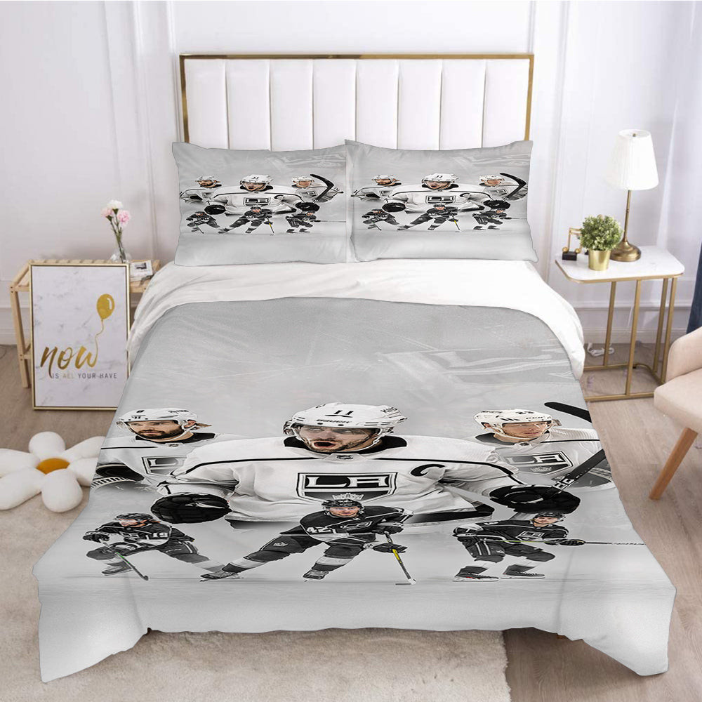 La Kings Hockey League 3D Printed Duvet Cover Quilt Cover Pillowcase Bedding Set Bed Linen Home Bedroom Decor