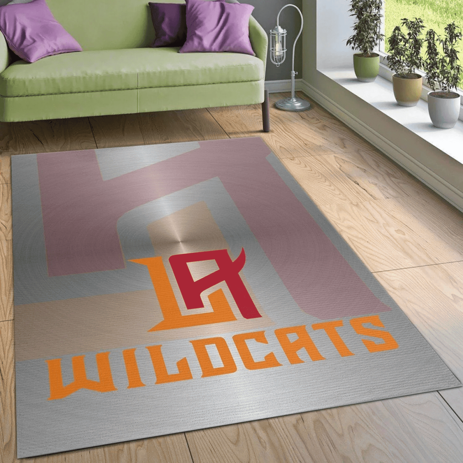 La Wildcats Xfl Rectangle Area Rug – Full Print Carpet For Living Room & Bedroom Home Decor