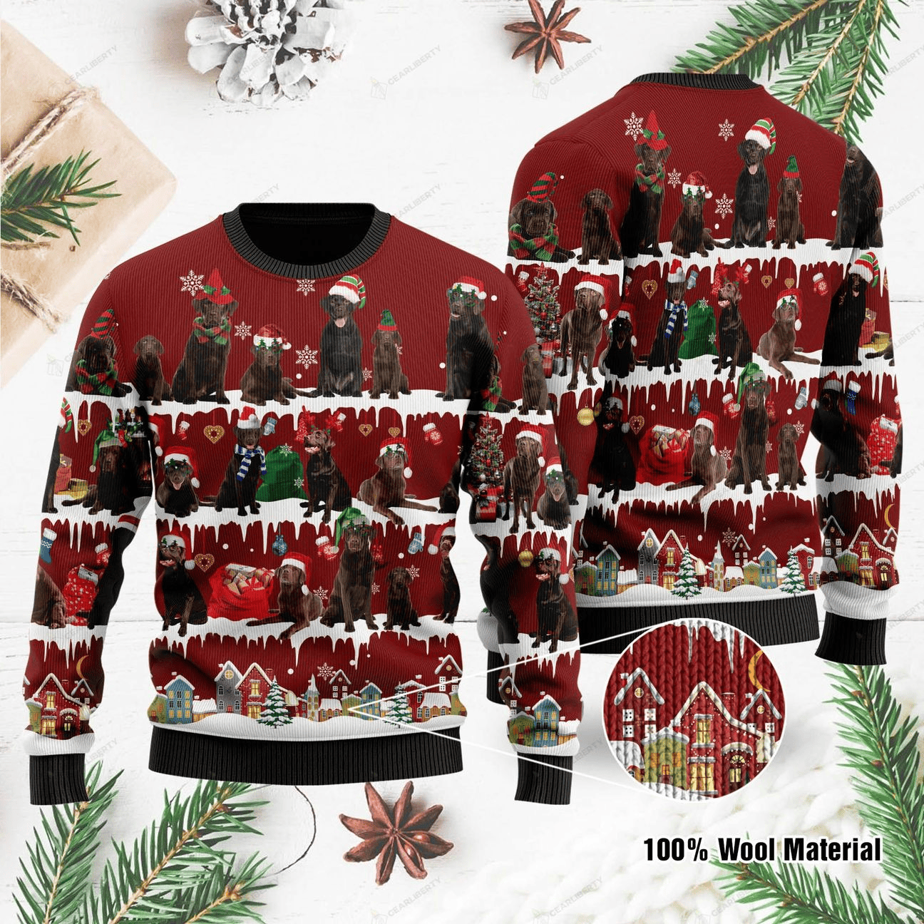 Labrador Dog Ugly Christmas Sweater, Perfect Holiday Gift