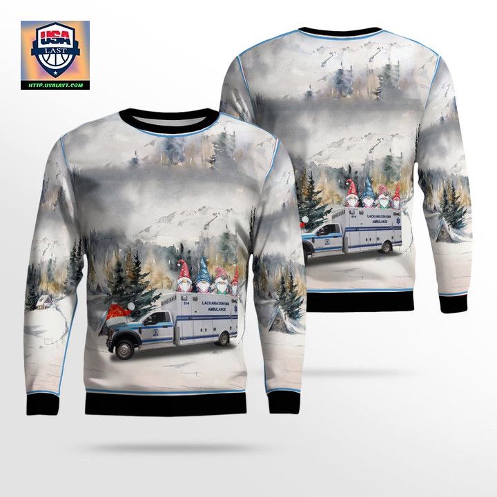 Lackawaxen EMS Lackawaxen Pennsylvania Christmas AOP Sweater
