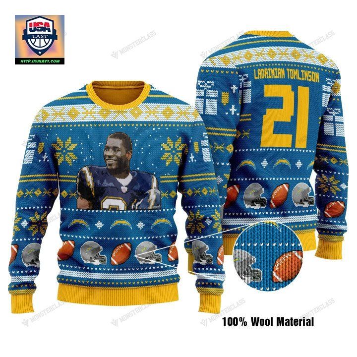 Ladainian Tomlinson Los Angeles Chargers Nfl Christmas Sweater