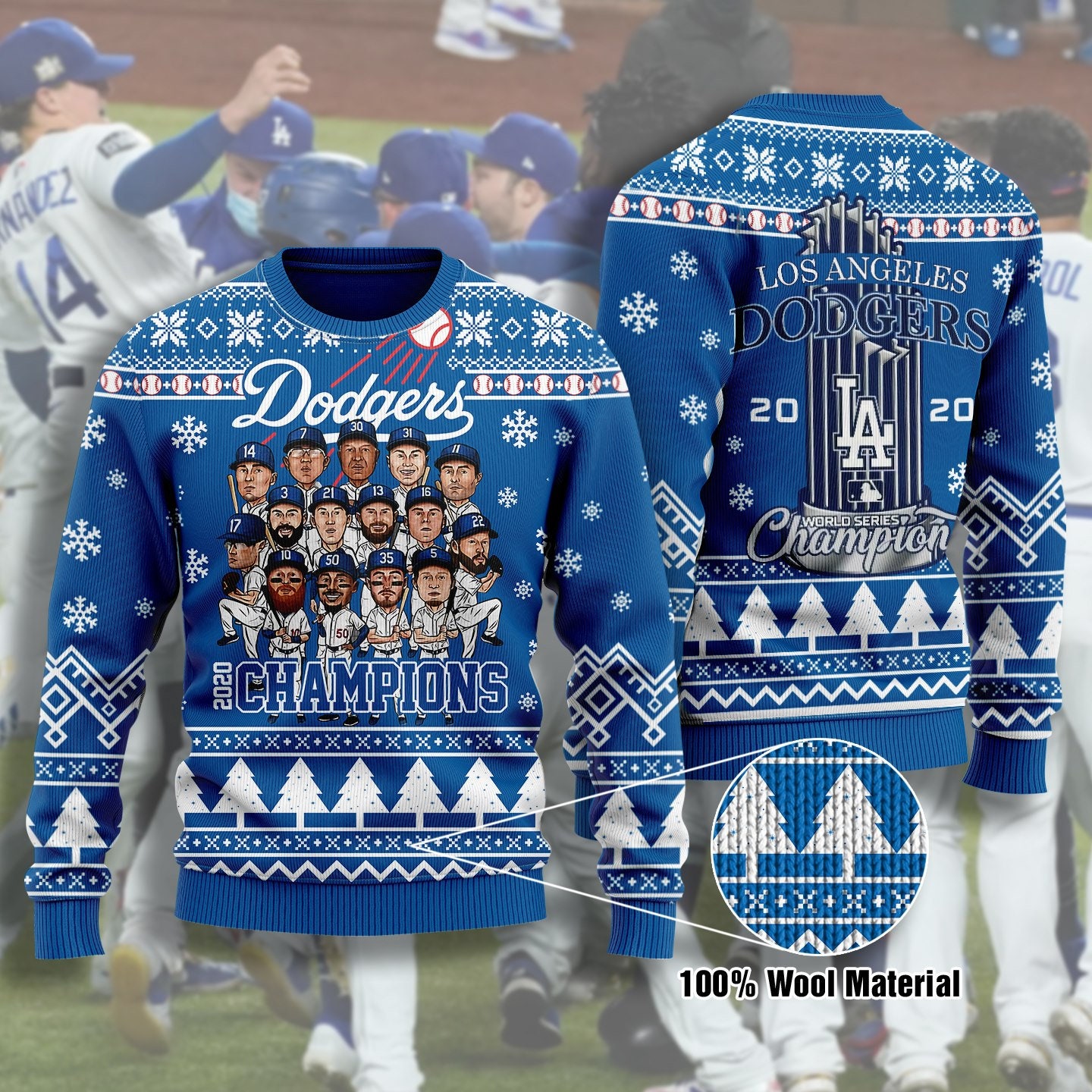 Ladodgers Knitted Ugly Christmas Sweater