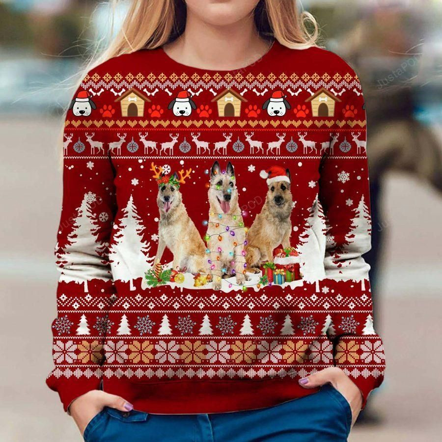 Laekenois Dog Ugly Christmas Sweater, Perfect Holiday Gift