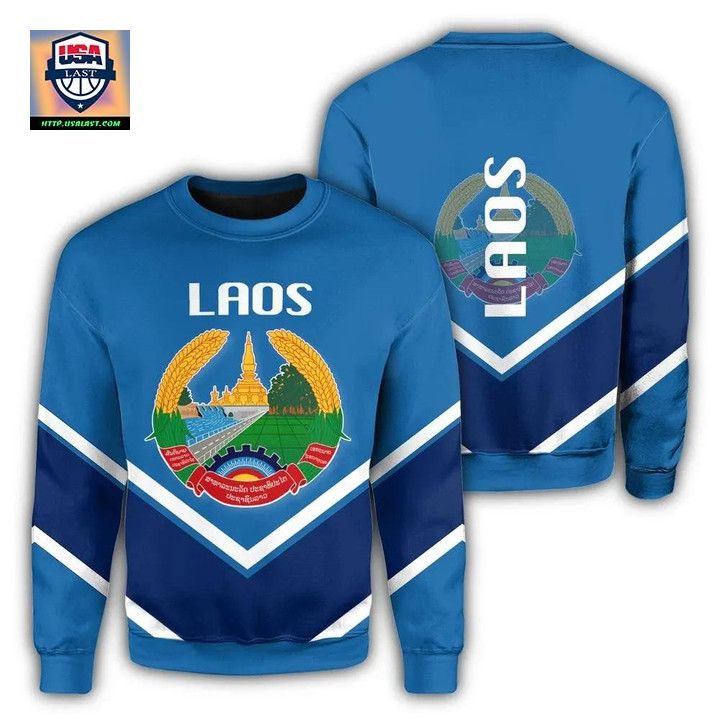 Laos Coat Of Arms Sweater Lucian Style J5W