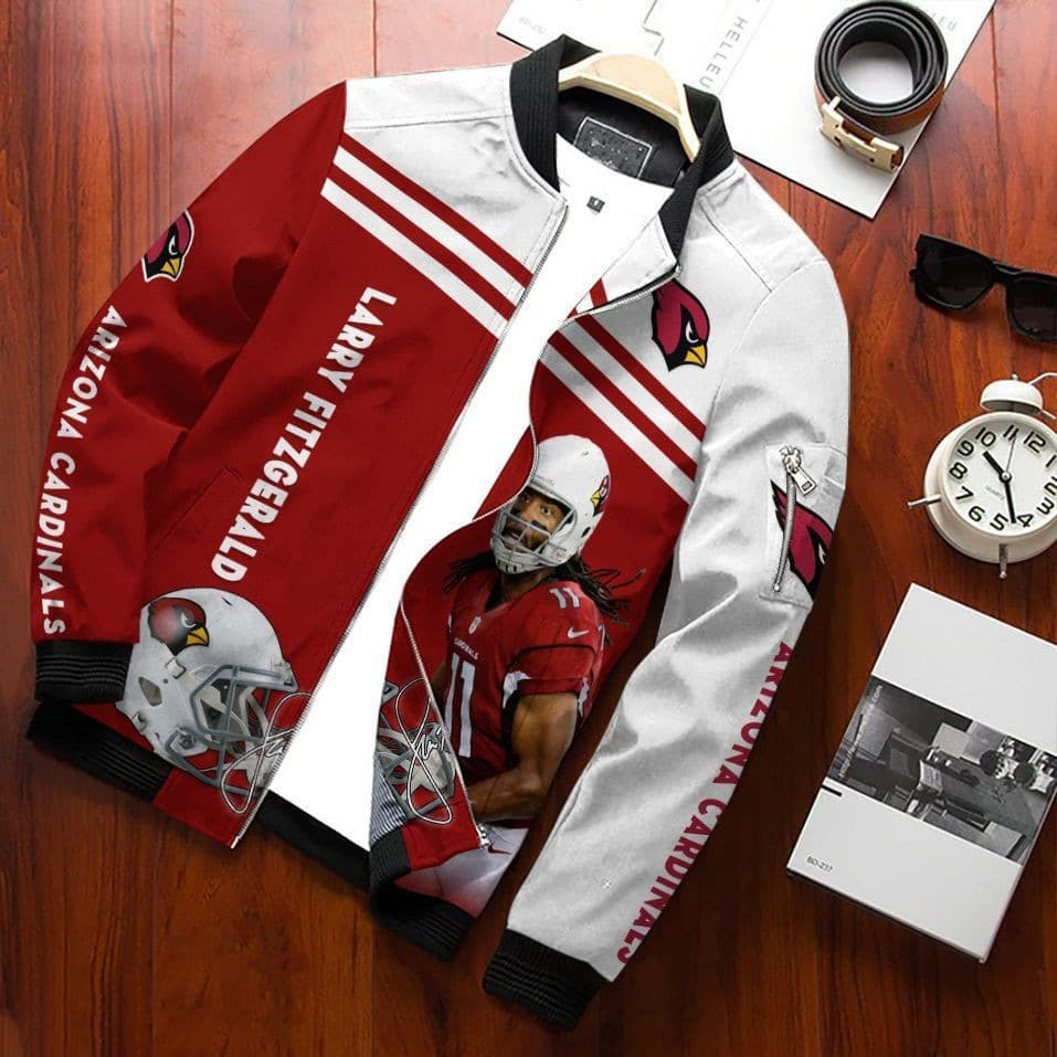 Larry Fitzgerald Jr. - Arizona Cardinals Bomber Jacket | NFL Team Jacket for Men & Women | Football Fan Gift