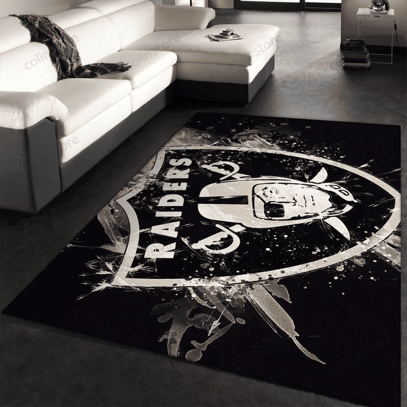 Las Vegas Raiders 27 3D Rectangle Area Rug – Full Print Carpet For Living Room & Bedroom Home Decor