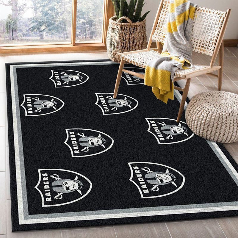 Las Vegas Raiders 39 3D Rectangle Area Rug – Full Print Carpet For Living Room & Bedroom Home Decor