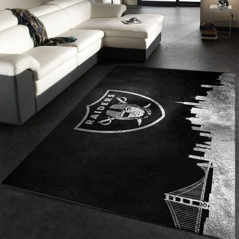 Las Vegas Raiders 43 3D Rectangle Area Rug – Full Print Carpet For Living Room & Bedroom Home Decor