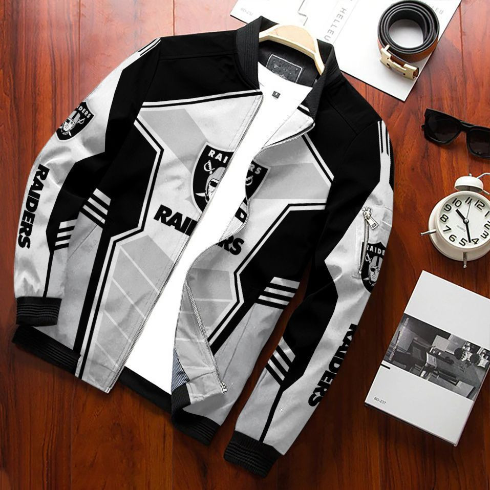 Las Vegas Raiders Bomber Jacket | NFL Team Jacket for Men & Women | Football Fan Gift