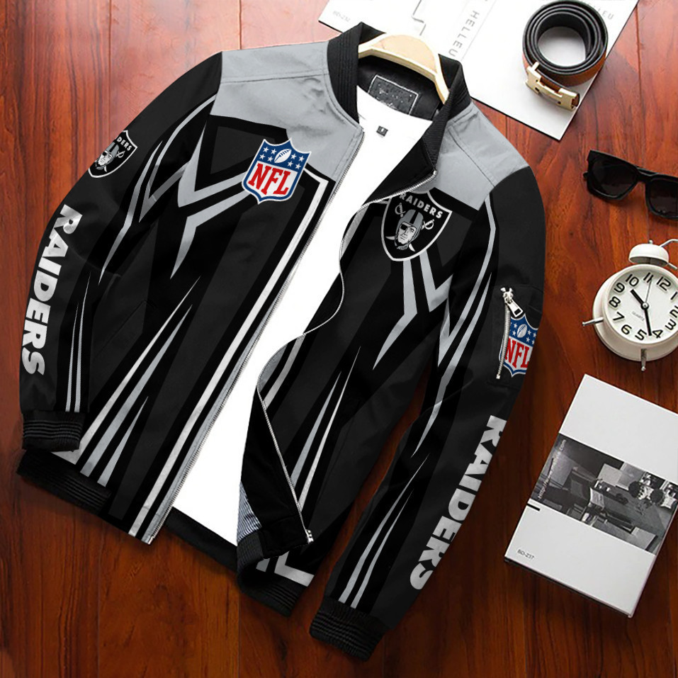 Las Vegas Raiders Bomber Jacket | NFL Team Jacket for Men & Women | Football Fan Gift