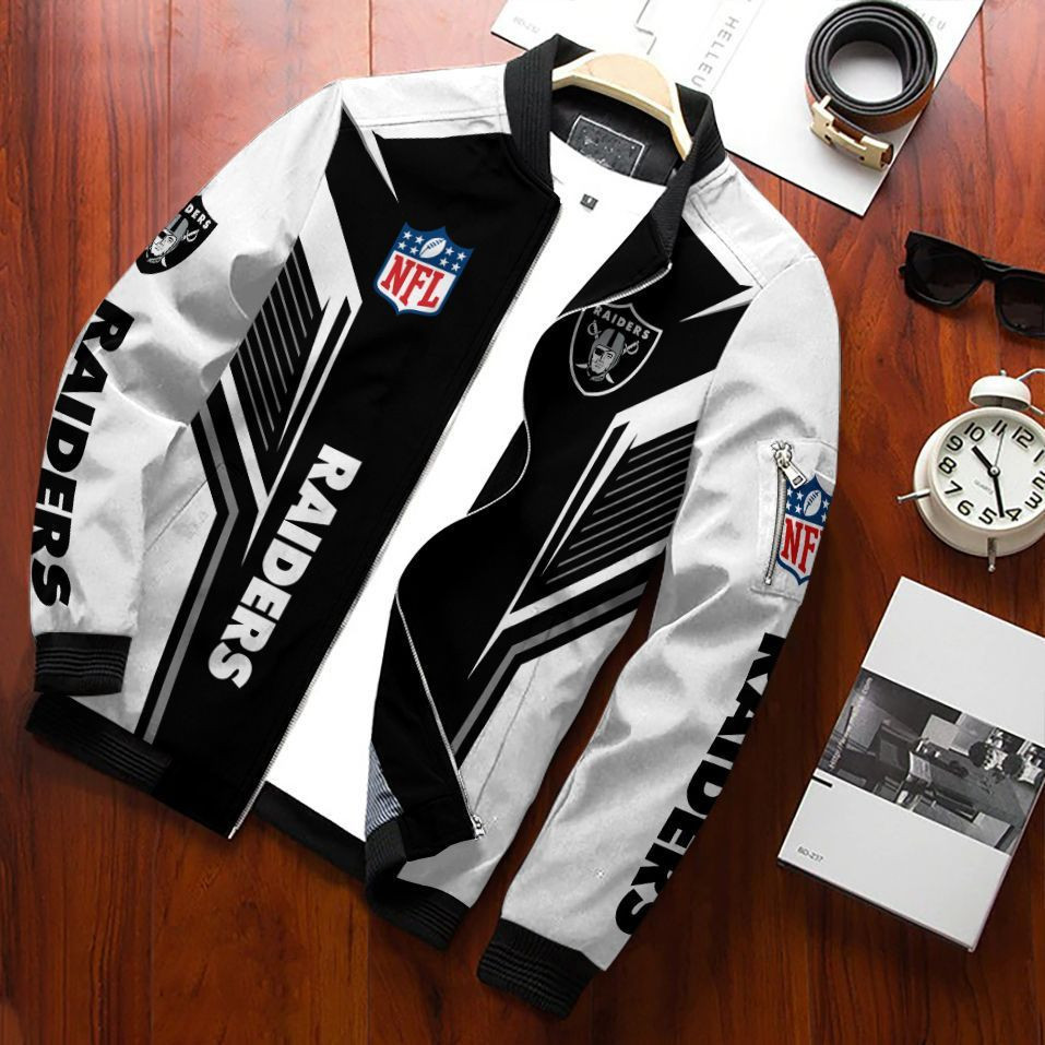 Las Vegas Raiders Bomber Jacket | NFL Team Jacket for Men & Women | Football Fan Gift