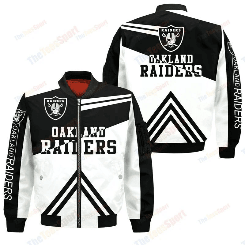 Las Vegas Raiders Bomber Jacket | NFL Team Jacket for Men & Women | Football Fan Gift
