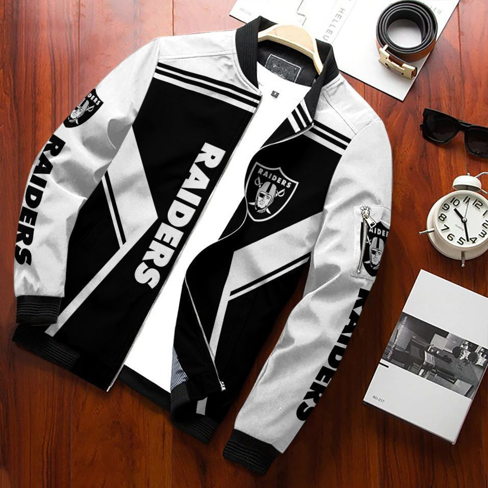 Las Vegas Raiders Bomber Jacket | NFL Team Jacket for Men & Women | Football Fan Gift