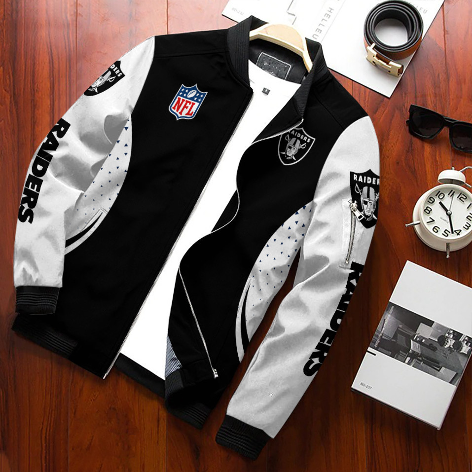 Las Vegas Raiders Bomber Jacket | NFL Team Jacket for Men & Women | Football Fan Gift