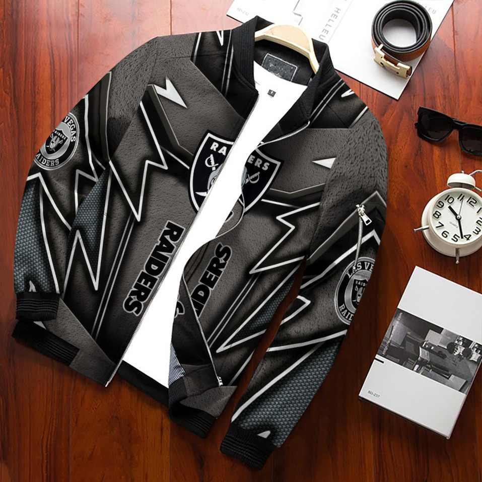 Las Vegas Raiders Bomber Jacket | NFL Team Jacket for Men & Women | Football Fan Gift
