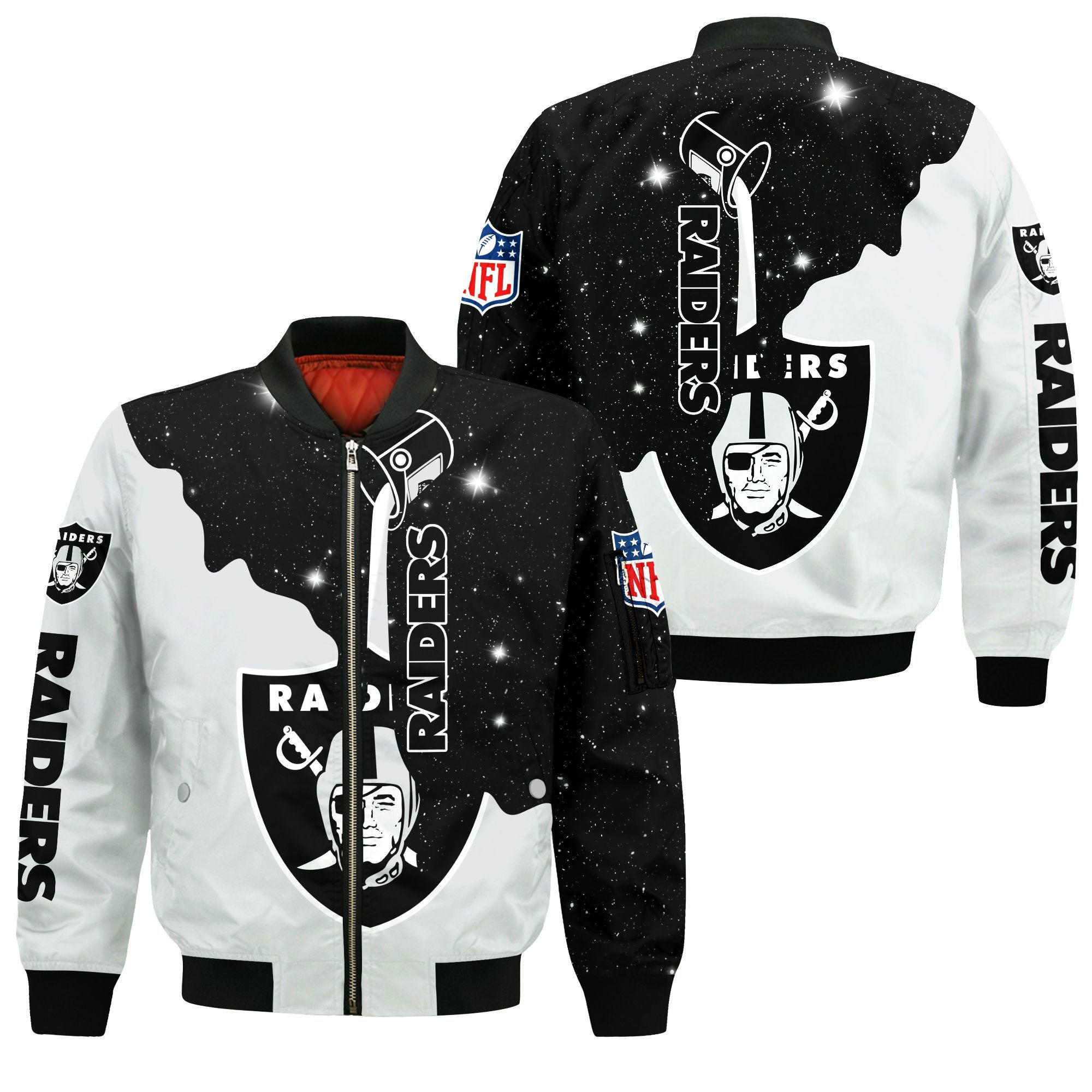 Las Vegas Raiders Bomber Jacket | NFL Team Jacket for Men & Women | Football Fan Gift